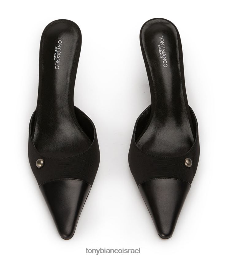 עקבים נמוכים | נשים שחור גרוס/קומו שחור Tony Bianco ערימת עקבים 8BNR8T259